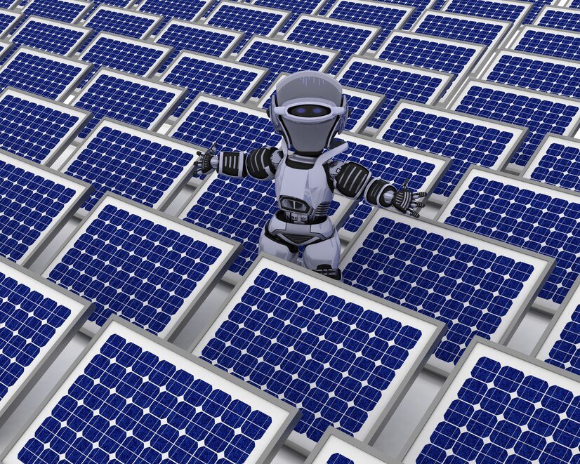 robot with solar panel 1048 12083